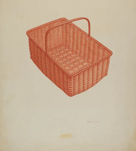 Shaker Laundry Basket by Orville A. Carroll, index of american design, 1939