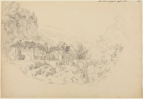 A Shady Arbor in the Valley of Gragnano by Johann Adam Klein, drawing, 1820