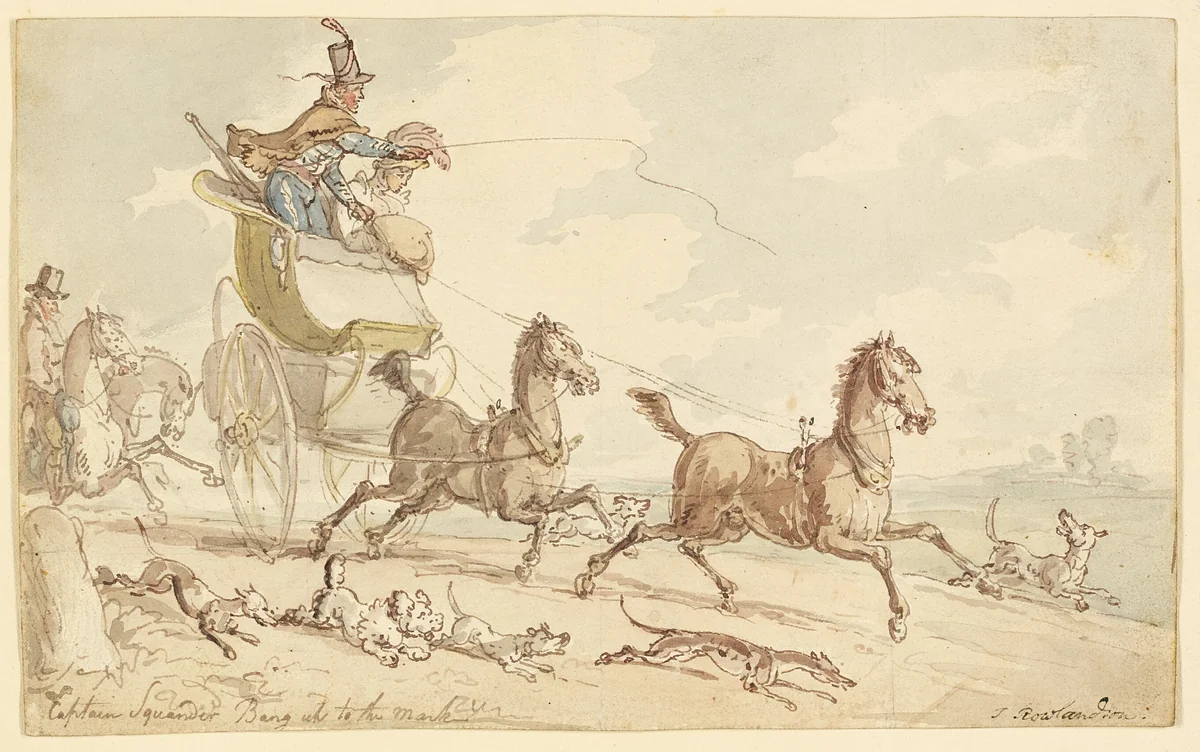 Captain Squander Bang Up to the Mark by Thomas Rowlandson, painting, 1776-1827
