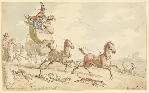 Captain Squander Bang Up to the Mark by Thomas Rowlandson, painting, 1776-1827
