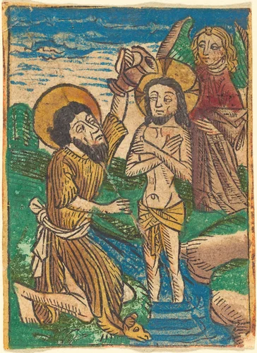 Baptism by German 15th Century, print, 1490