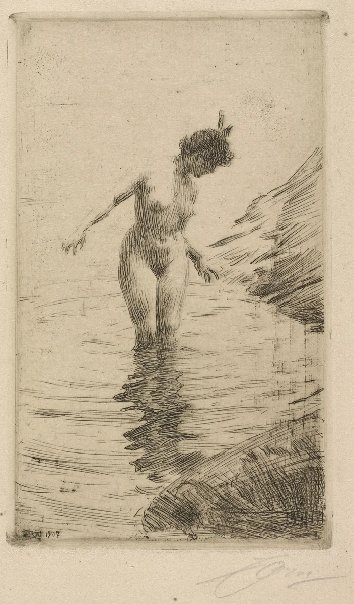Circles of Water II by Anders Zorn, print, 1907
