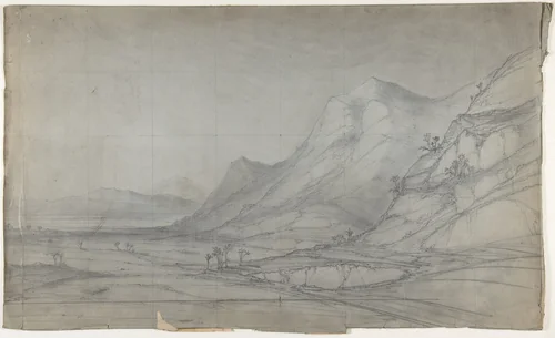 Design for a Stage Set at the Opéra, Paris by Eugène Cicéri, drawing, 1828-1890