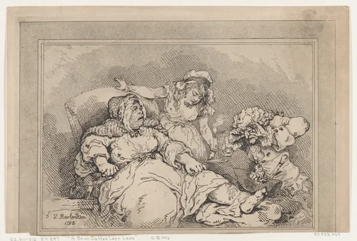 A Bawd on her Last Legs by Thomas Rowlandson, print, 1792
