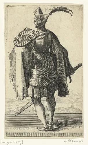 Portret van Willem VI van Beieren, graaf van Holland en Zeeland by Adriaen Matham, print, 1620