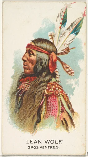 Lean Wolf, Gros Ventres, from the American Indian Chiefs series (N2) for Allen & Ginter Cigarettes Brands by Allen & Ginter, print, 1888