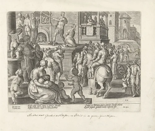 Onthoofding van Jakobus de Meerdere by Unknown, print, 1582