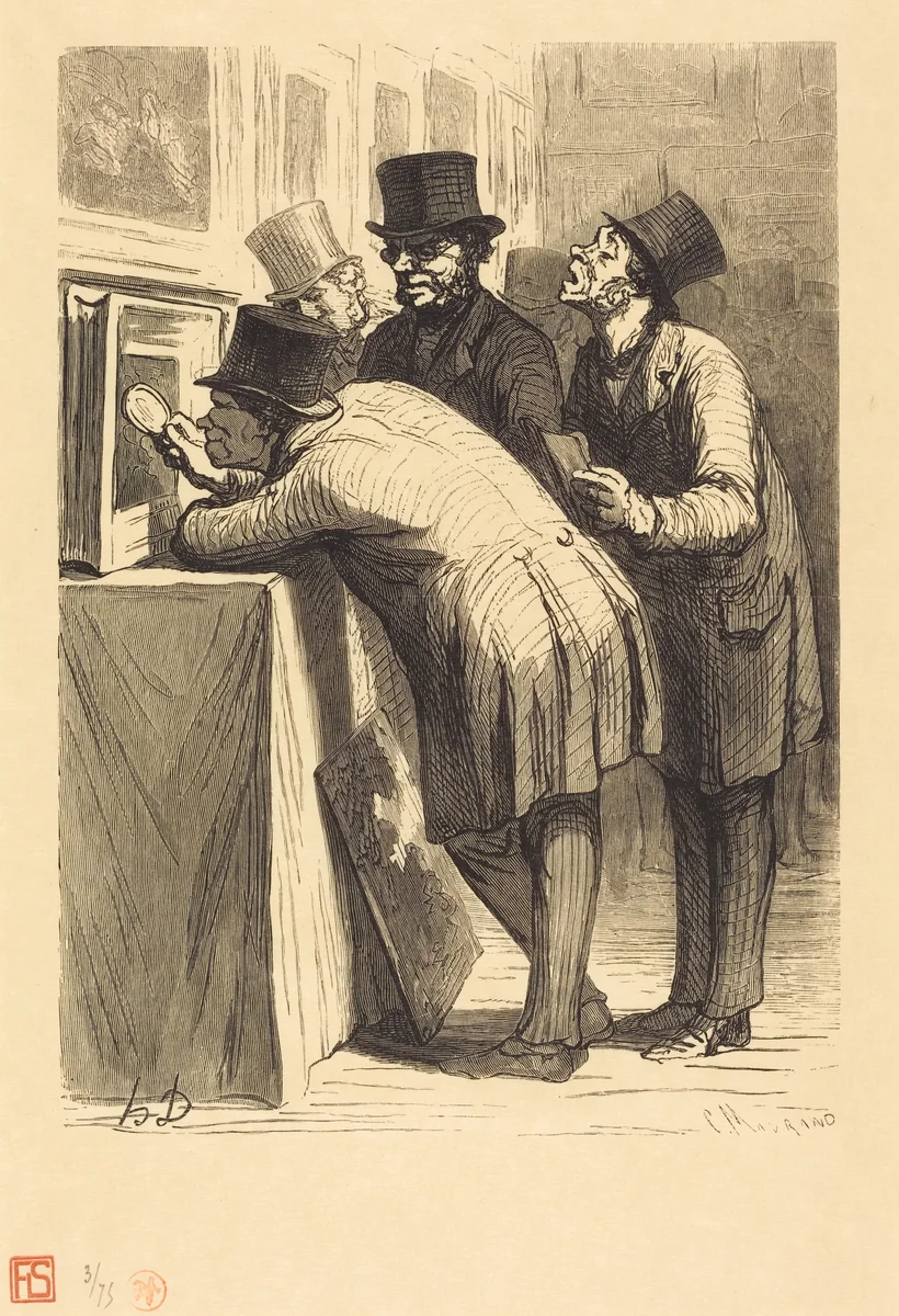 L'Hotel des ventes: L'Amateur by Charles Maurand; Honoré Daumier, portfolio, 1863