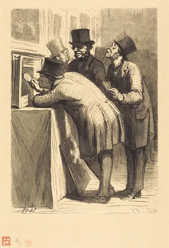 L'Hotel des ventes: L'Amateur by Charles Maurand; Honoré Daumier, portfolio, 1863