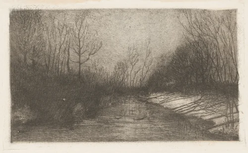 Winter Evening by Vittore Grubicy, print, 1893-1894