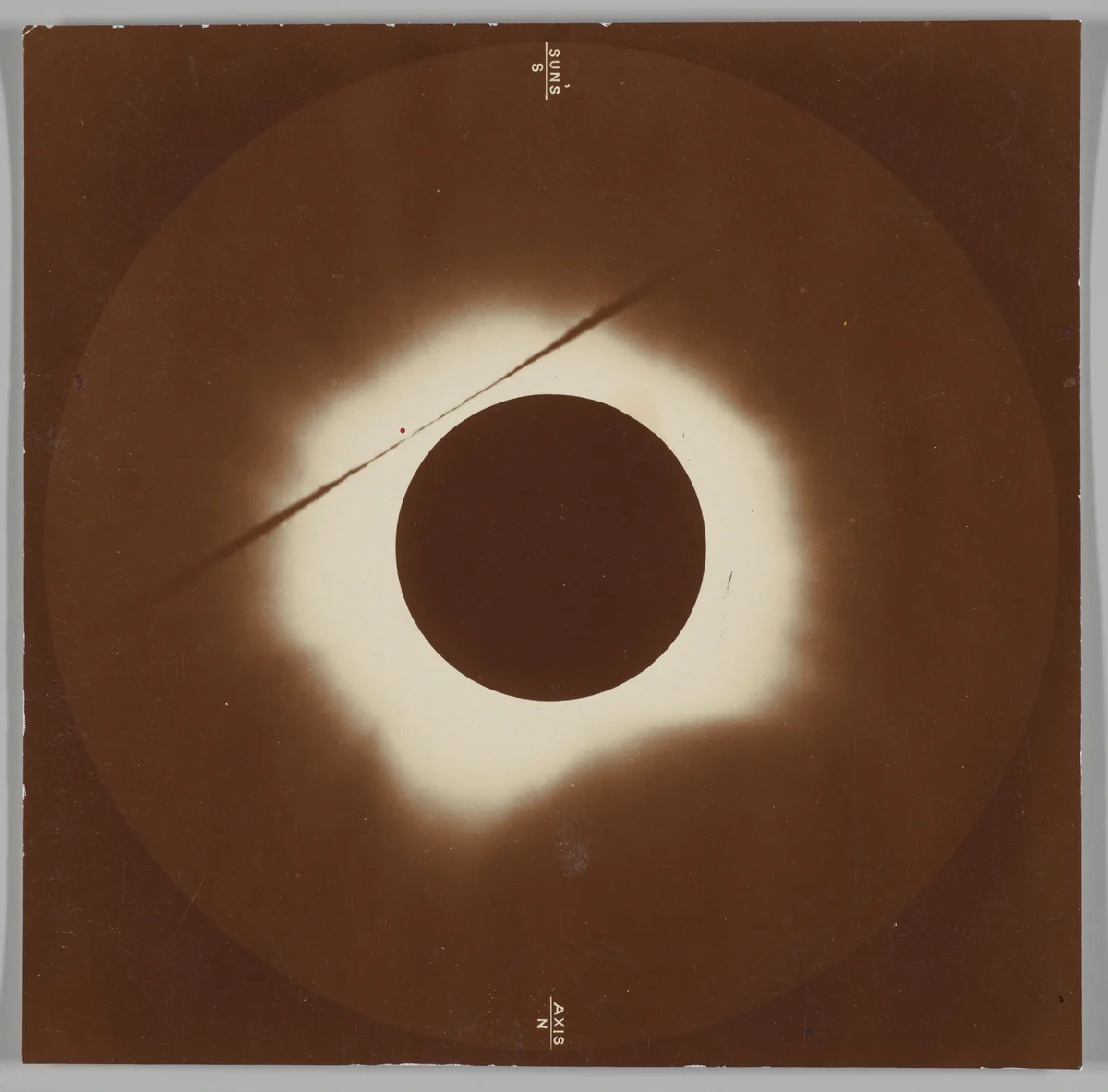 [Solar Eclipse from Caroline Island] by H. A. Lawrence, photograph, 1883