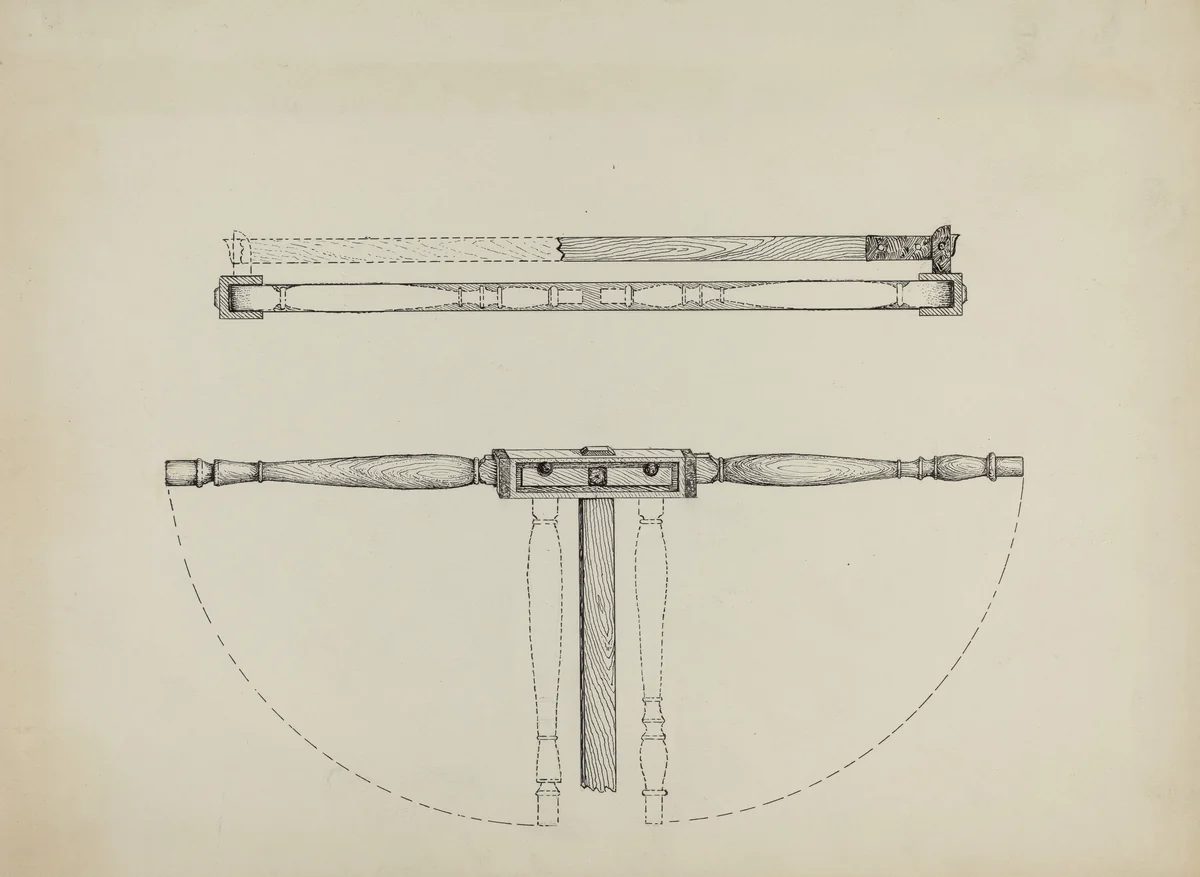 Folding Bed by Edward Jewett, index of american design, 1937