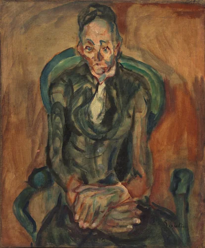 Old Woman by Chaïm Soutine, painting, 1923-1924
