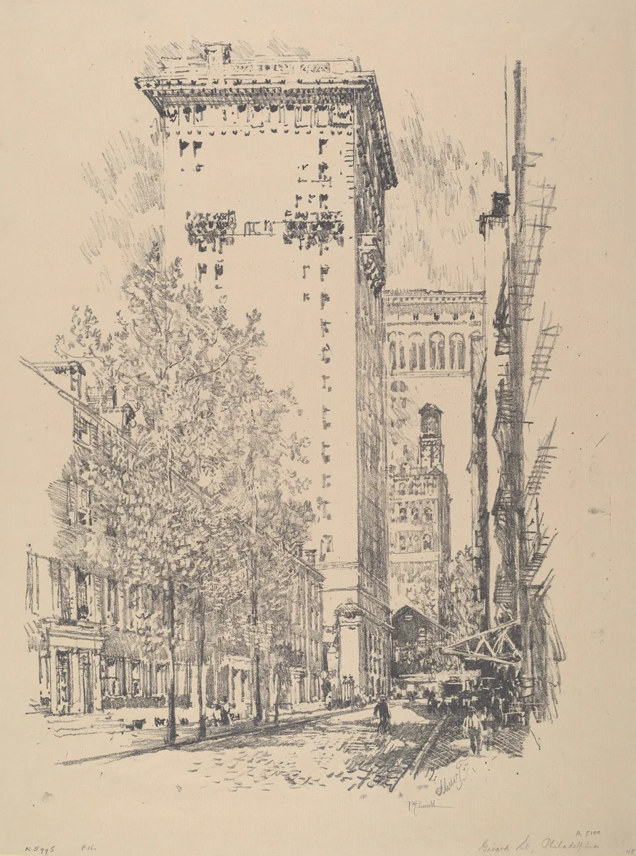 Girard Street by Joseph Pennell, print, 1912