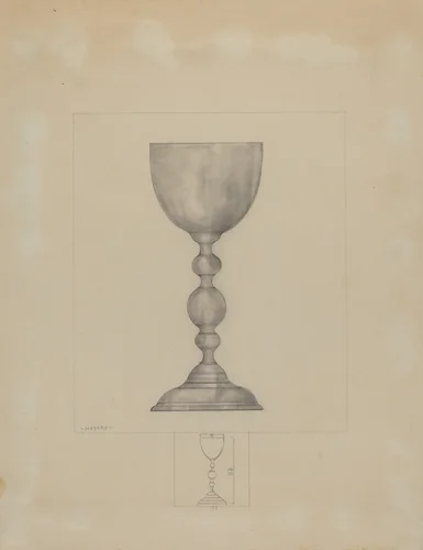 Pewter Chalice by Henry Meyers, index of american design, 1937