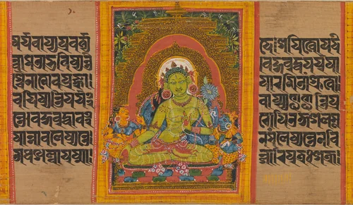 Leaves from an Ashtasahasrika Prajnaparamita Sutra by Mahavihara Master, painting, 1100-1133