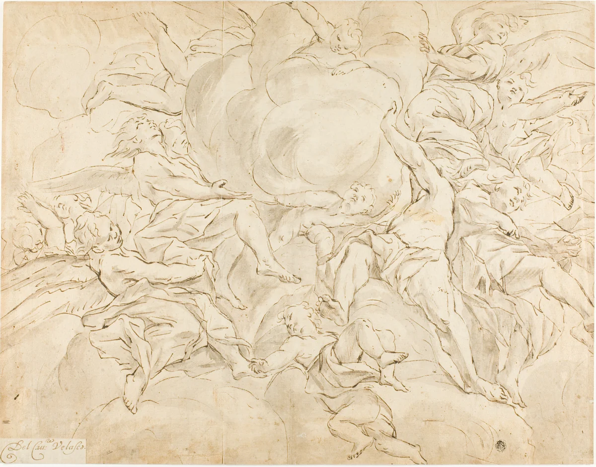 Glory of Angels by Giovanni Battista Beinaschi
Luis de Velasco, drawing, 1656-1688