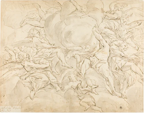 Glory of Angels by Giovanni Battista Beinaschi
Luis de Velasco, drawing, 1656-1688