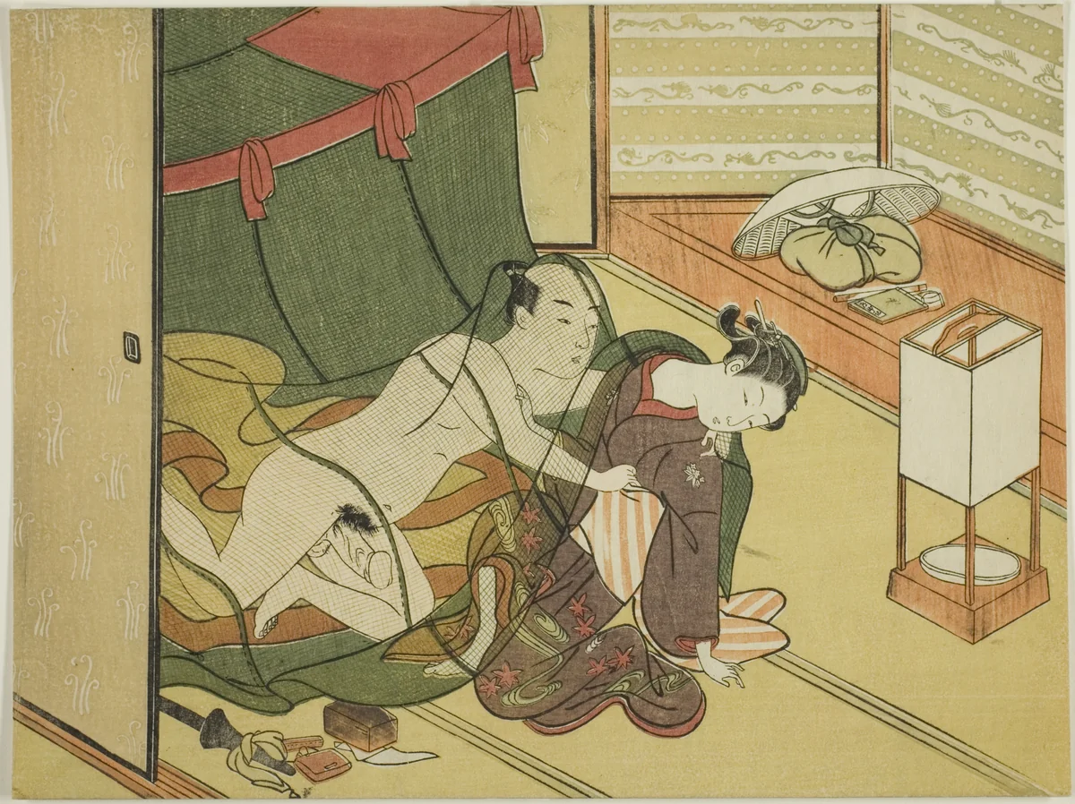 Two Lovers by Suzuki Harunobu (鈴木春信), print, 1701-1800