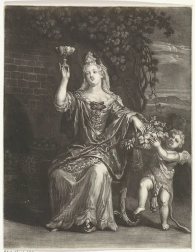 Herfst by Jan Broedelet, print, 1670-1700