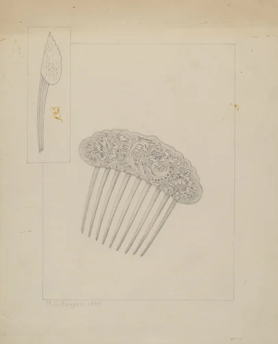 Comb by Manuel G. Runyan, index of american design, 1937