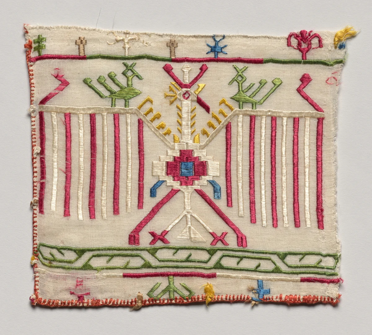 Fragment from an Embroidered Border by Unknown, textile, 1500-1599