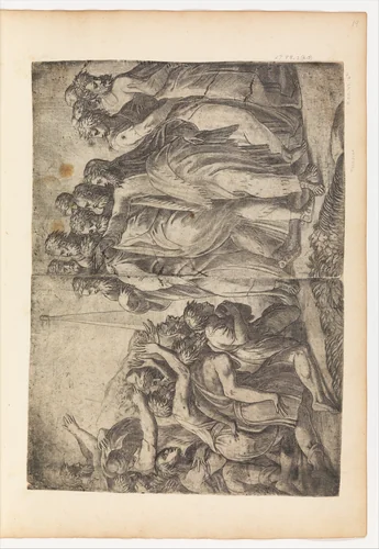 Christ Healing the Lepers by Andrea Schiavone, print, 1510-1563