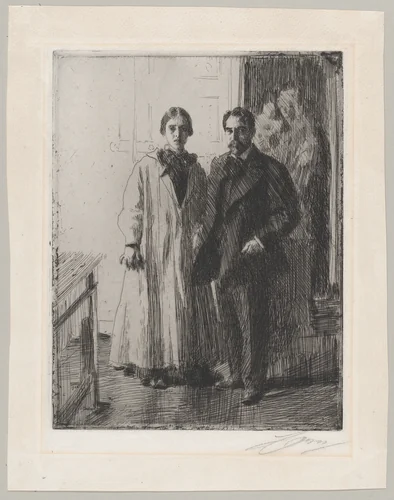 Mr. and Mrs. Atherton Curtis by Anders Zorn, print, 1906