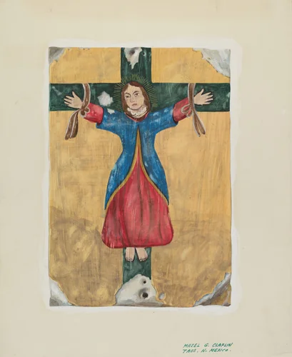 Painting of St. Liberata by Majel G. Claflin, index of american design, 1939
