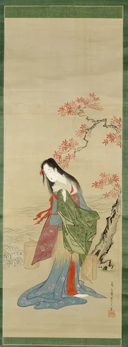 The Salt Maidens, Matsukaze with Yukihira's Coat by Chōbunsai Eishi (鳥文斎栄之), other, 1775-1805