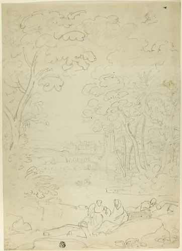 Rest on the Flight into Egypt by Richard Wilson
Claude Lorrain, drawing, 1734-1805