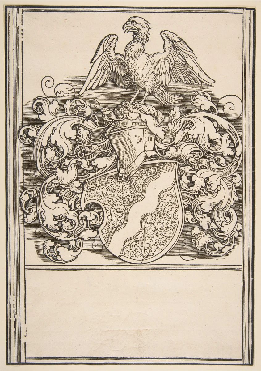 Arms of Michel Beheim by Albrecht Dürer, print, 1485-1528