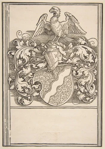 Arms of Michel Beheim by Albrecht Dürer, print, 1485-1528