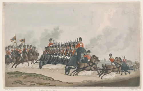 Expedition, or Military Fly by Thomas Rowlandson, print, 1798