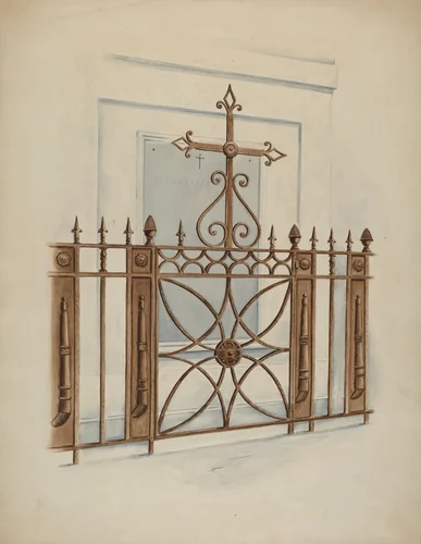 Iron Gate and Fence by Al Curry, index of american design, 1936