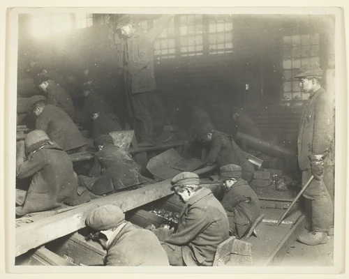 A View Of Workers In Ewen Breaker Of Pennsylvania Coal Company by Lewis Wickes Hine, photograph, 1911