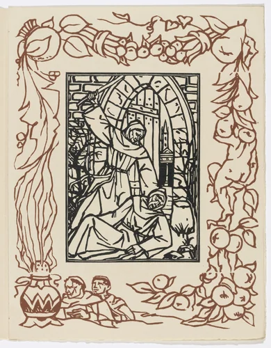 Plate (page 59) from Les Petites Fleurs de St. François (The Little Flowers of St. Francis) by Émile Bernard, illustrated book, 1928