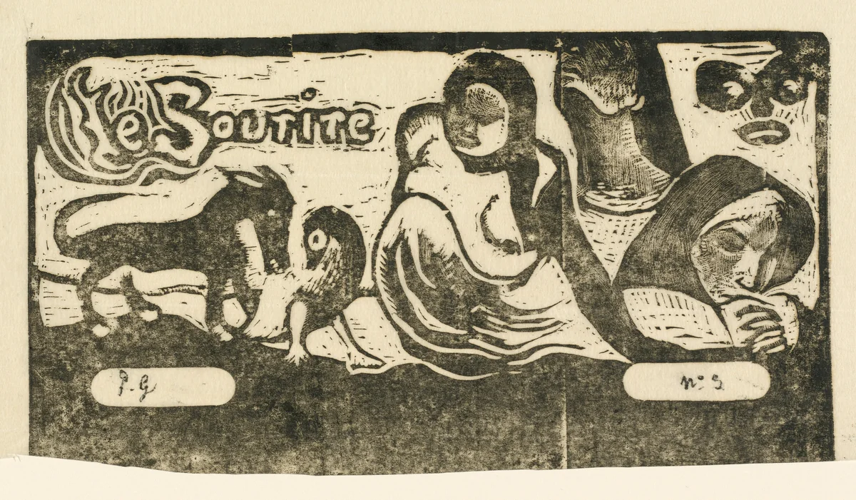 Title Page for "Le Sourire" (Titre du Sourire) by Paul Gauguin, print, 1899