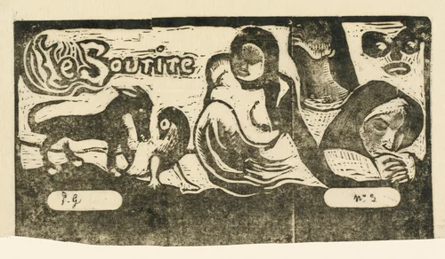 Title Page for "Le Sourire" (Titre du Sourire) by Paul Gauguin, print, 1899