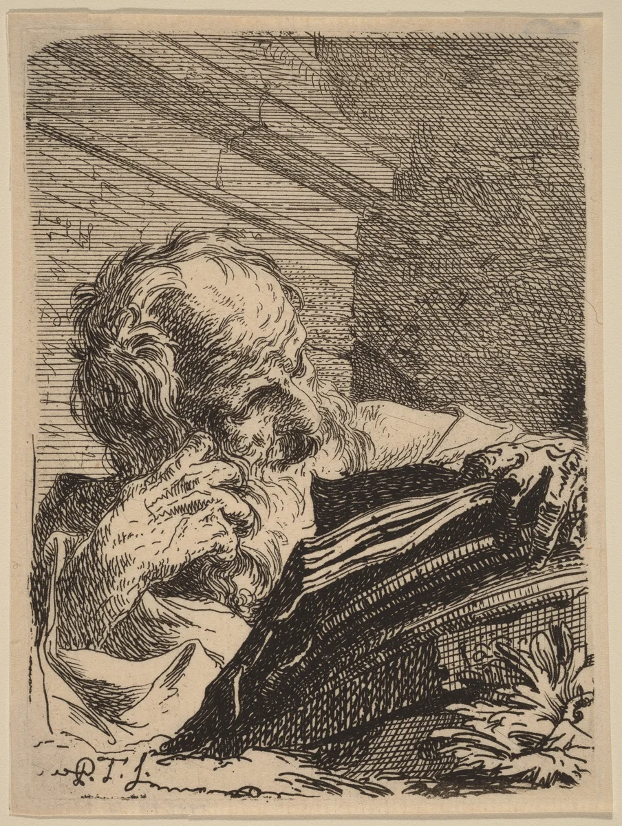 A Philosopher by Paul Troger, print, 1720-1729