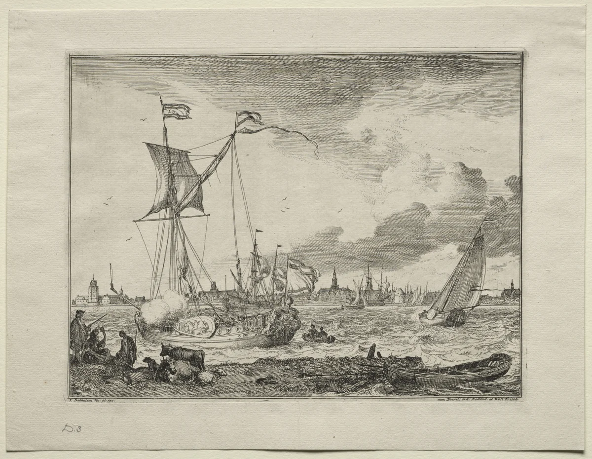 View of Amsterdam with Ships in Foreground by Ludolf Backhuysen, other, 1701