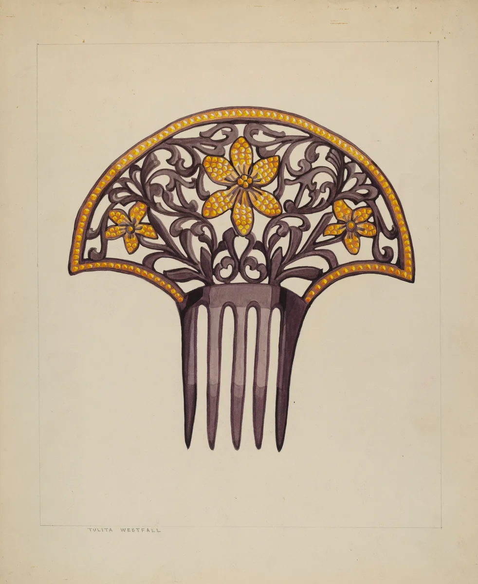 Comb by Tulita Westfall, index of american design, 1937