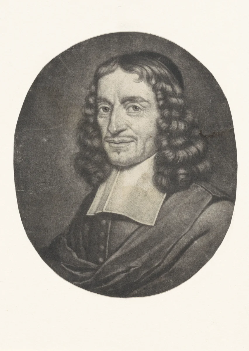 Portret van Geeraert Brandt by Pieter Schenk, print, 1683-1713