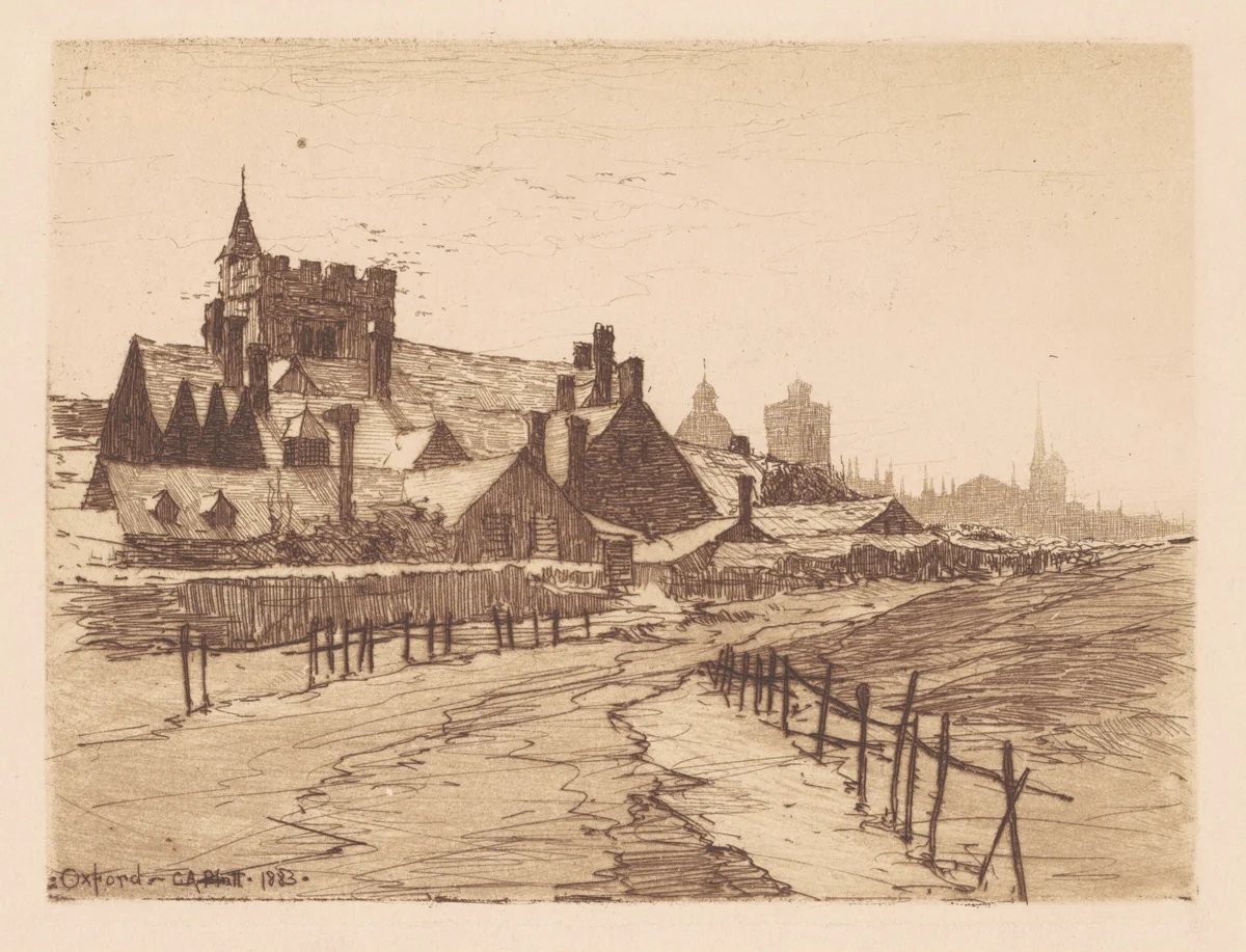 Oxford by Charles A. Platt, print, 1883