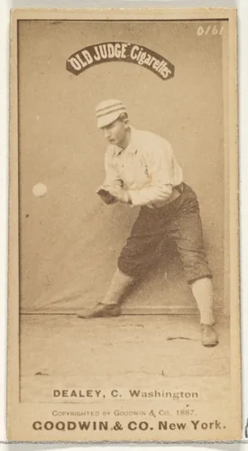 Patrick "Pat" E. Dealy, Catcher, Washington Nationals, from the Old Judge series (N172) for Old Judge Cigarettes by Goodwin & Company, photograph, 1887