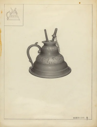 Lamp by Arsen Maralian, index of american design, 1936