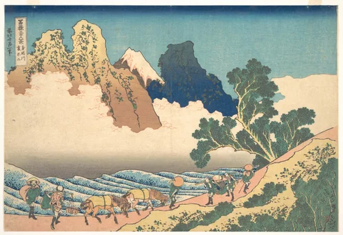 View from the Other Side of Fuji from the Minobu River (Minobugawa ura Fuji), from the series Thirty-six Views of Mount Fuji (Fugaku sanjūrokkei) by Katsushika Hokusai (葛飾 北斎), print, 1820-1842