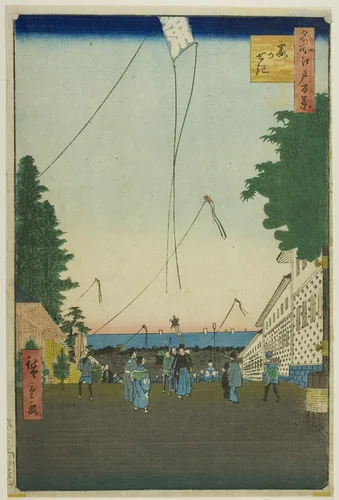 Kasumigaseki, from the series “One Hundred Famous Views of Edo (Meisho Edo hyakkei)” by Utagawa Hiroshige (歌川広重), print, 1857