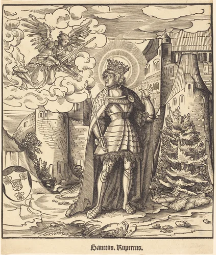 Saint Rupertus by Leonhard Beck, print, 1516-1518