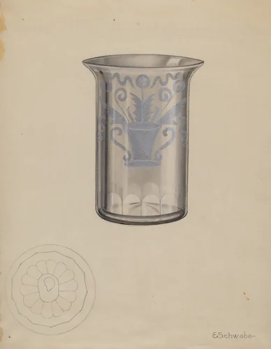 Stiegel Water Tumbler by Erwin Schwabe, index of american design, 1936
